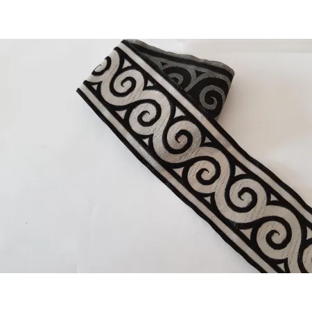 Tasiemka taśma żakardowa złota 35mm