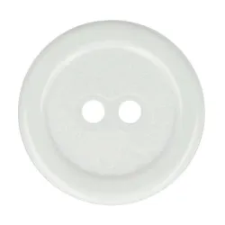 Guziki plastykowe 20 mm Biały dwudziurkowe