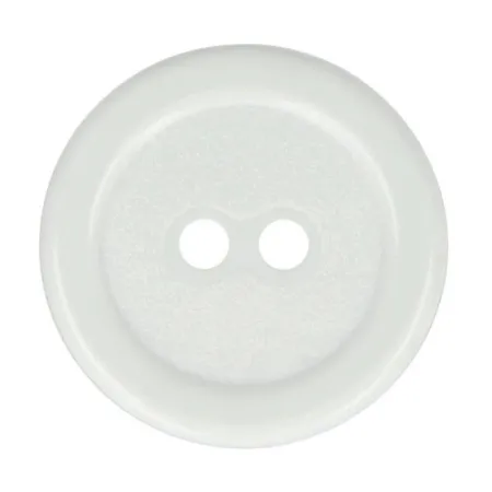 Guziki plastykowe 20 mm Biały dwudziurkowe
