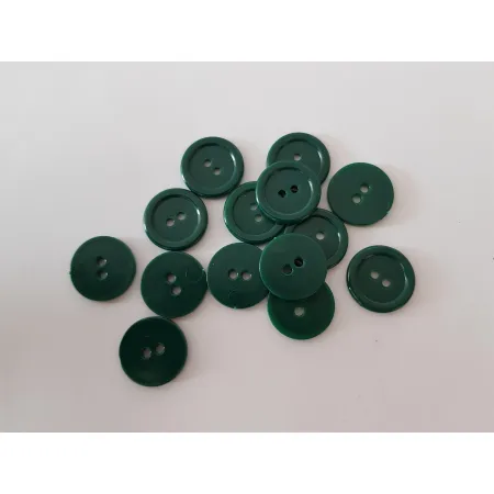Guziki plastykowe 20 mm Butelkowa zieleń