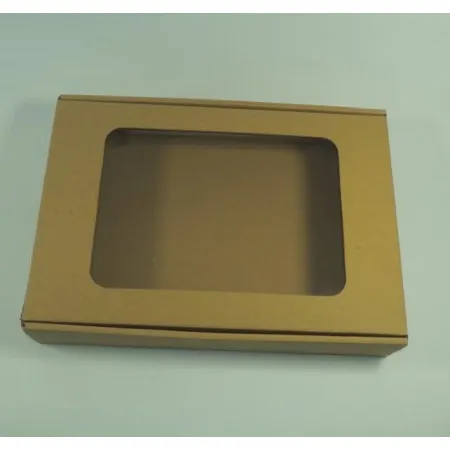 Eko pudełko opakowanie kraft Okienko 200x200x70mm