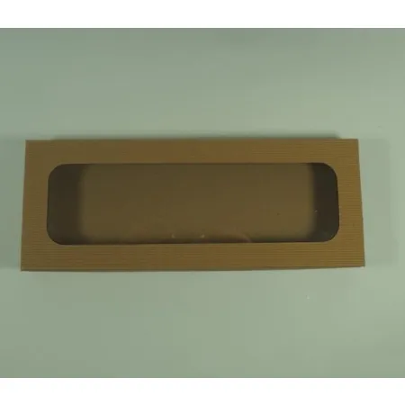 Eko pudełko opakowanie kraft Okienko PRĄŻEK 260x100x30mm