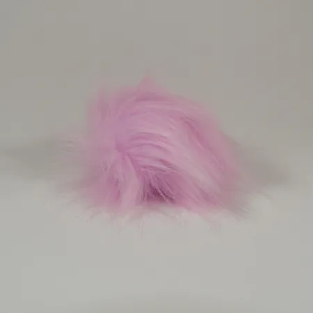Pompon do czapki eko futra lis futrzany RÓŻ PUDROWY