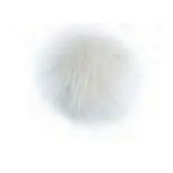 Pompon futrzany do czapki eko futro lis KREMOWY