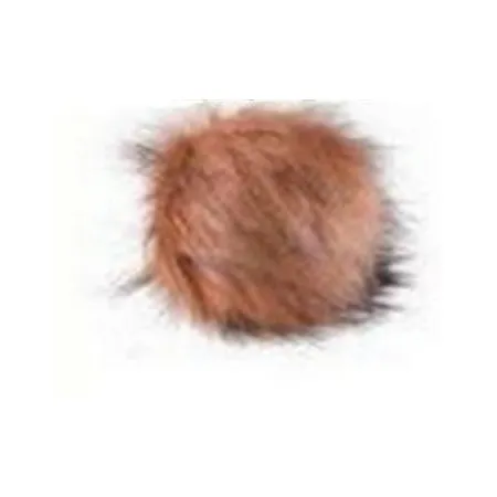 Pompon do czapki eko futra lis futrzany RUDY