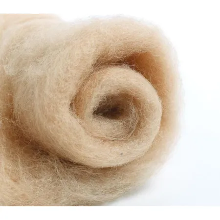 Wełna nowozelandzka  w błamie do filcowania CIELISTY