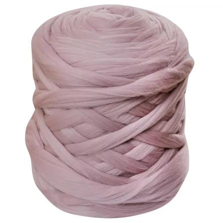 Wełna czesankowa BRUDNY RÓŻ #6 do filcowania i wyplatania koców