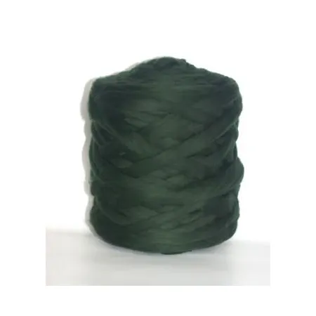 Wełna czesankowa BUTELKOWA ZIELEŃ #28 do filcowania i wyplatania koców