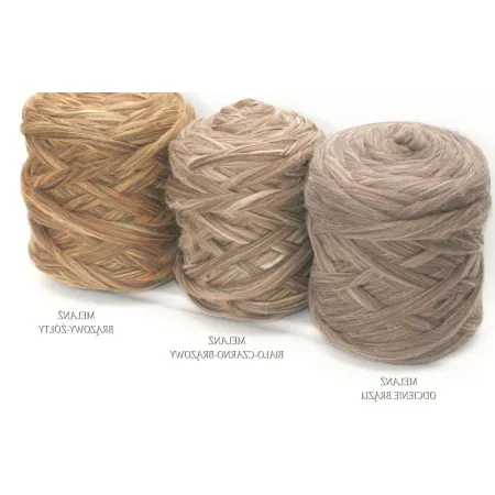 Wełna czesankowa MELANŻ BRAZOWY #51