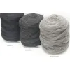 Wełna czesankowa MELANŻ SZARY #43 do filcowania i wyplatania koców