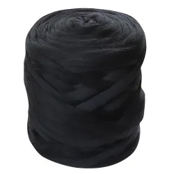 Wełna czesankowa CZARNY #33 do filcowania i wyplatania koców