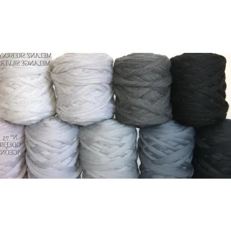 Wełna czesankowa polska MELANŻ SREBRNY #71