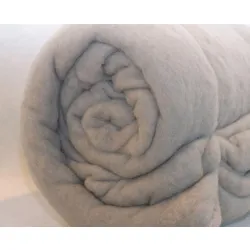 Gruba włóknina wełniana do filcowania JASNY SZARY