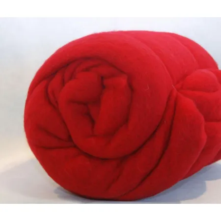 Gruba włóknina wełniana do filcowania CZERWONY