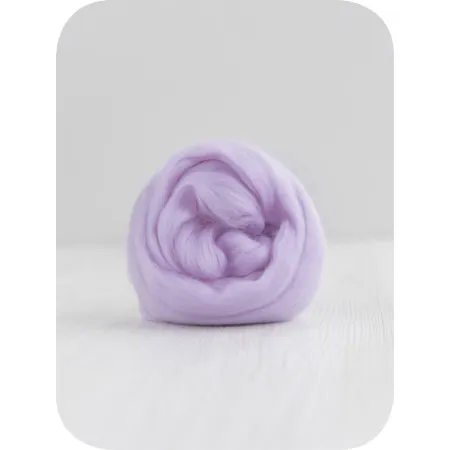 Wełna czesankowa 19mic JASNA LILA merynos australijski