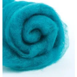 Wełna nowozelandzka w błamie do filcowania MORSKA ZIELEŃ