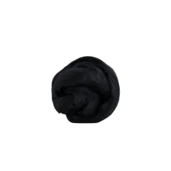 Wełna czesankowa merynos australijski 19mic CZARNY