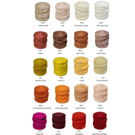 Wełna czesankowa polska Zestaw 70 kolorów