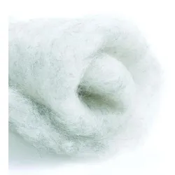 Wełna w błamie do filcowania MELANŻ BIAŁO SZARY