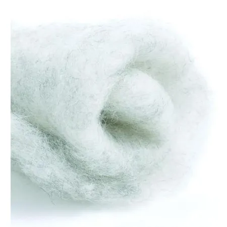 Wełna w błamie do filcowania MELANŻ BIAŁO SZARY