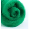 Wełna merynos w błamie do filcowania ZIELONA