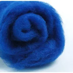 Wełna merynos w błamie do filcowania SZAFIROWY