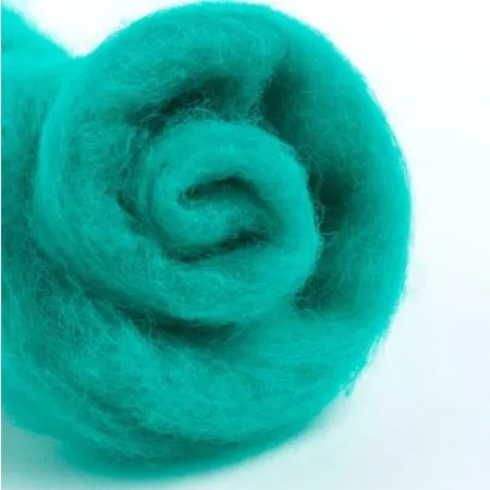 Wełna merynos w błamie do filcowania MALACHIT