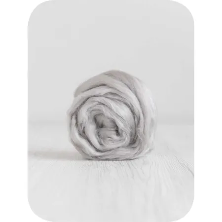 Czesanka wiskozy do filcowana JASNY SZARY