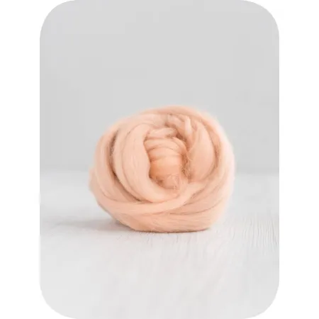 Wełna czesankowa 19mic BRZOSKWINIOWY merynosów australijskich