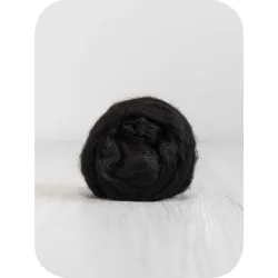 Czesanka wiskozy do filcowana CZARNY