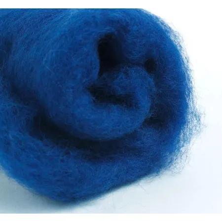 Wełna w błamie do filcowania BŁĘKIT KRÓLEWSKI