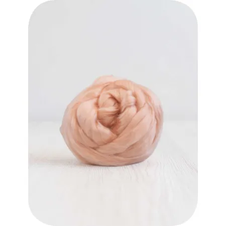 Czesanka wiskozy do filcowana CIELISTY