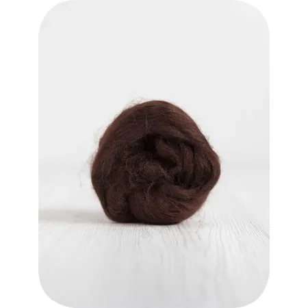 Czesanka wiskozy do filcowana CZEKOLADOWY