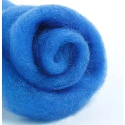 Wełna merynos w błamie do filcowania NIEBIESKI