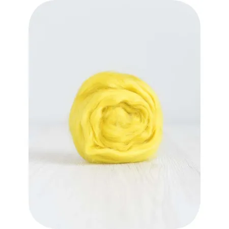 Czesanka wiskozy do filcowana ŻÓŁTY