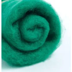 Wełna merynos w błamie do filcowania ZIELONA TRAWA