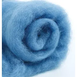 Wełna merynos w błamie do filcowania BŁĘKITNY