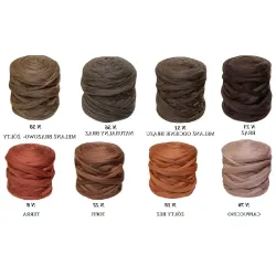 Wełna czesankowa polska Odcienie Brązu 8 kolorów