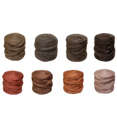 Wełna czesankowa polska Odcienie Brązu 8 kolorów