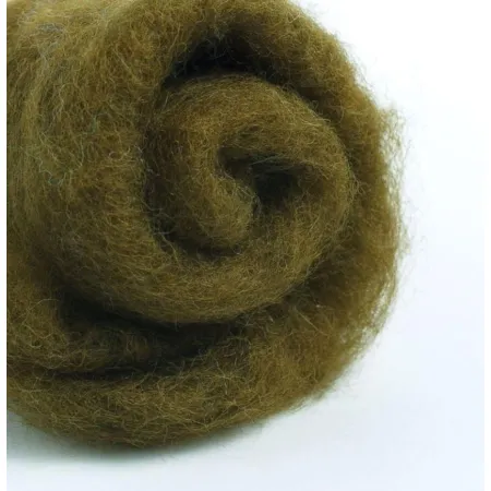 Wełna w błamie do filcowania ZGNIŁA ZIELEŃ