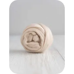 Wełna czesankowa 16mic BEŻOWY merynos australijski