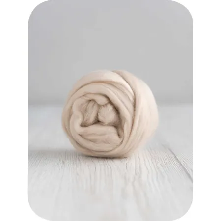 Wełna czesankowa 16mic BEŻOWY merynos australijski