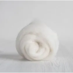 Alpaka czesanka wełniana BIAŁA NATURALNA