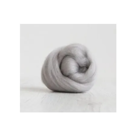 Alpaka czesankowa wełniana JASNA SZARA