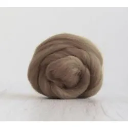 Alpaka czesanka wełniana JASNA BRĄZOWA