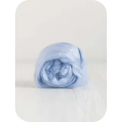 Jedwabna czesanka Tussah BŁĘKITNY