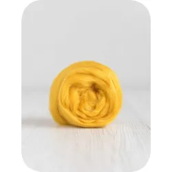 Jedwabna czesanka Tussah ŻÓŁTY