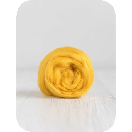 Jedwabna czesanka Tussah ŻÓŁTY