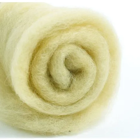 Wełna w błamie do filcowania BRUDNY ŻÓŁTY