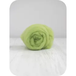 Wełna w błamie do filcowania 19mic JASNY ZIELONY